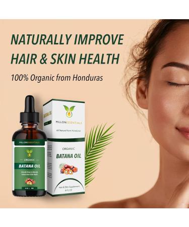 4 oz Pure Organic Batana Oil for Hair Growth & Skin Wellness | Nourishing Treatment from Honduras | Natural Shine & Moisturizing for Men & Women - Buy Online on GoSupps.com