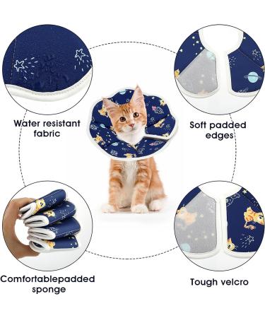 Amabro Small Cat Cone Collar Soft Kitten Recovery Cone Adjustable Protective Pet Cone Collar Fasteners Collars Kitten Wounds Not Block Vision Dogs Puppies(M Size) - Buy Online on GoSupps.com