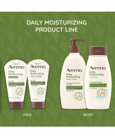 Aveeno Daily Moisturizing Prebiotic Oat Face Cream - 24H Moisture for Dry Skin, 5 oz - Buy Online on GoSupps.com