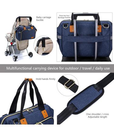 Axcone Sac   Langer Imperm able pour B b | Fourre-Tout avec Matelas   Langer & Porte T tine - Sac de Voyage Bandouli re en Bleu - Buy Online on GoSupps.com