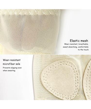 2-Pack Ballet Foot Tanga Socks | Forefoot Toe Pads for Ballet & Fitness | Protective Socks in Black & Skin Colors - Buy Online on GoSupps.com