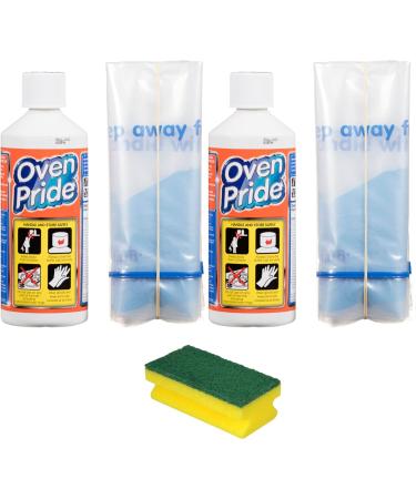 2 x 500ml Oven Pride Complete Oven Cleaner Kit With 1 Big Degreaser Sponge And Instructions | Bags For Cleaning Oven Racks | HG Oven | Grill & Barbecue Cleaner Spray | Easy To Use - Buy Online on GoSupps.com