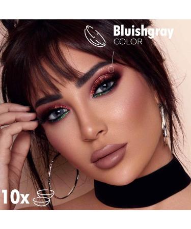Buy Bella 1-Day Bluish Gray Colored Lenses - Natural Look for Dark Eyes | 10x Daily Lenses No Prescription Needed - Buy Online on GoSupps.com