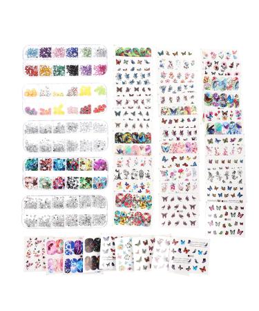 minkissy 1 Set Nail Art Accessories Nail Sequins Creative Nail Accessory Crystal Nail Decal Female Manicure Supply Nail Decorations for Nail Art Cosmetic Gift Miss Transfer Paper