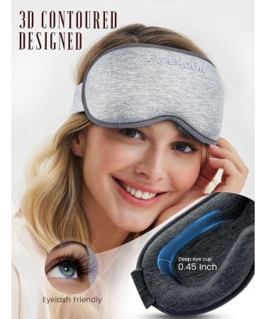 Sleep Mask 100% Light Blocking - 3D Contoured Eye Mask for Travel Yoga & Sleep - Ultra Soft Adjustable with Earplugs & Pouch - Ideal for Men & Women - Buy Online on GoSupps.com