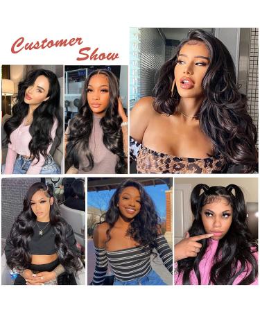 24 Inch Body Wave HD Lace Front Wig | Pre Plucked & Bleached Knots | 150% Density Human Hair | 13x4 Lace Frontal Wig for Black Women - Buy Online on GoSupps.com