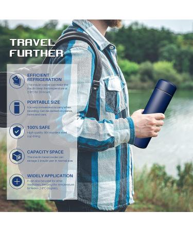 48H Insulin Pens Cooler Travel Case - TSA Approved Diabetic Medicine Cooler - Portable Medical Cooler (Blue) - Buy Online on GoSupps.com
