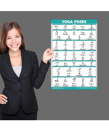 Quickfit Exercise Poster Set - 10 Laminated Posters for Dumbbell Resistance Yoga & More | International Shipping - Buy Online on GoSupps.com