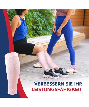 Doctor-Designed Calf Compression Cuffs - Pink Knee-High Support for Pain Relief & Muscle Recovery - Varicose Veins Relief - Size L - Buy Online on GoSupps.com