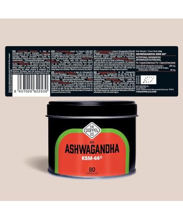 Ashwagandha KSM-66 Organic | 80 Capsules | 600mg | Withania Somnifera | 30mg Withanolides | Vegan | No Additives - No Plastic | Certified Organic - Buy Online on GoSupps.com