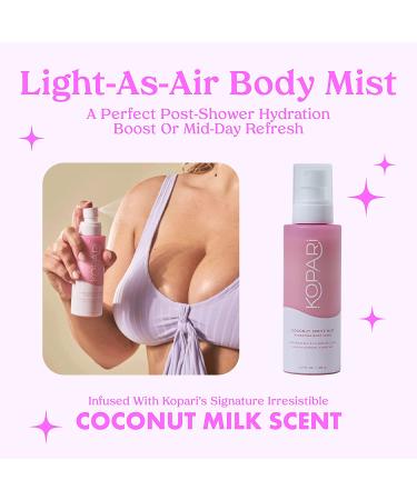 Kopari Coconut Spritz Mist - Hydrating Scented Body Spray with 100% Organic Coconut Oil - Buy Online on GoSupps.com