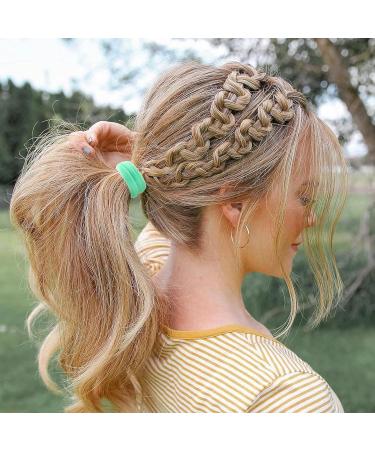 EnixwH 100 Pieces Elastic Hair Ties Girl's Hair Elastic Mini Colorful Ponytail Ties Multicoloured Hair Bands for Girls for Women Men and Children - Buy Online on GoSupps.com