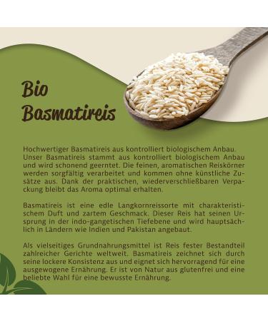 Jeske Sports Supplies Mynatura Organic basmati rice whole wheat white rice rice grains organic quality sushi rice cooking risotto in bag 2 x 1000 g - Buy Online on GoSupps.com