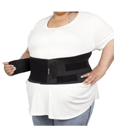 BraceUP Plus Size Back Brace for Woman and Man - 3XL to 5XL Extra Large Lower Back Support with Straps and Compressions, Herniated Disc Back Pain Relief, Abdominal Plus Size Binder (3XL)