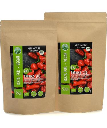 Organic sweet paprika (500g) organic ground sweet paprika organic paprika powder from certified organic farming gluten-free lactose-free laboratory tested - Buy Online on GoSupps.com