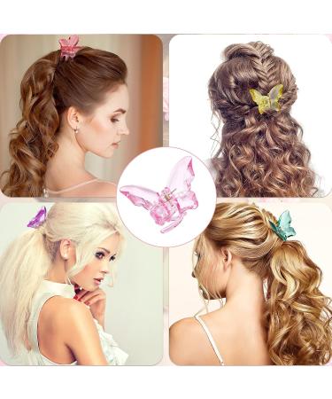 6 Pieces Large Butterfly Hair Claw Clips Clear Butterfly Jaw Clips 3.3 Inch Beautiful Butterfly Hair Clips Hair Accessories for Girls and Women - Buy Online on GoSupps.com