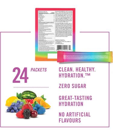 BioSteel Hydration Mix Great Tasting Hydration with Zero Sugar and No Artificial Flavours or Preservatives Rainbow Twist Flavour 24 Single Serving Packets - Buy Online on GoSupps.com