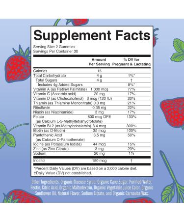 MaryRuth Organics Prenatal Postnatal Multivitamin Gummies (Strawberry) & Women's | USDA Organic | Vitamins for Breastfeeding Beauty & Immunity | Vegan No Gelatin - Buy Online on GoSupps.com