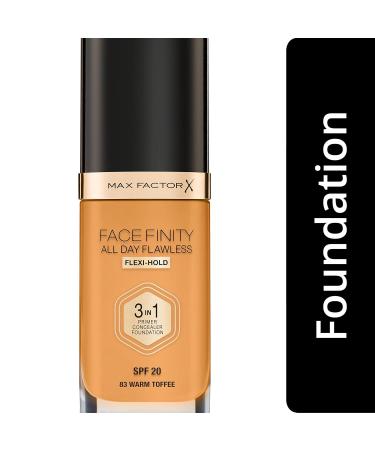 Max Factor Facefinity 3-in-1 All Day Flawless Liquid Foundation SPF 20 - Warm Toffee 30ml | Buy Internationally - Buy Online on GoSupps.com