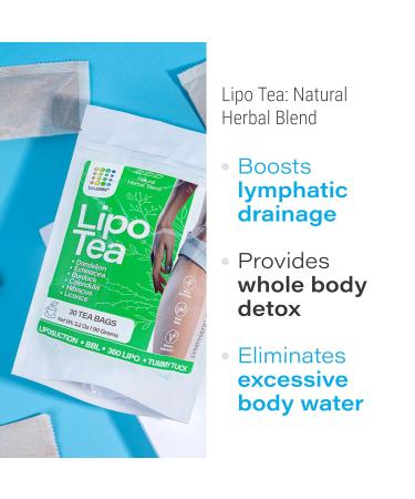 Lymphatic Drainage Herbal Tea for Swelling Relief | Natural Blend for Lipo & Tummy Tuck Recovery | Dandelion, Burdock Root, Echinacea | 30 Tea Bags - Buy Online on GoSupps.com