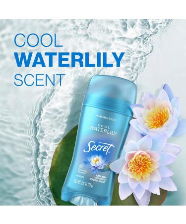 Secret Fresh Antiperspirant and Deodorant for Women 48hr Freshness Sweat & Odor Protection PH Balancing Minerals Invisible Solid Waterlily Scent 2.6 oz (Pack of 3) Waterlily 2.6 Ounce (Pack of 3) - Buy Online on GoSupps.com