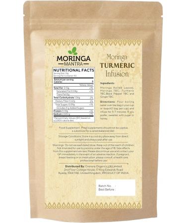 Moringa Mantra Moringa Turmeric Herbal Tea Infusion 50 Enveloped Tea Bags Organically Grown Moringa - Buy Online on GoSupps.com