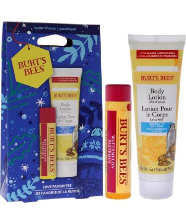 Burts Bees Hive Favorites Watermelon Gift by Burts Bees - 2 Pc 0.15oz Watermelon Lip Balm 1oz Body Lotion - Buy Online on GoSupps.com
