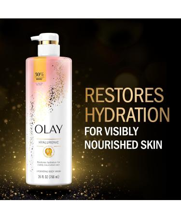 Olay Cleansing & Nourishing Body Wash - Vitamin B3, Hyaluronic Acid - 26 fl oz (Pack of 4) - Buy Online on GoSupps.com
