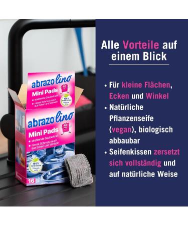 Abrazo Abrazolino - 16 Vegan Plant Soap Cleaning Pillows for Pots Grill & Oven | Eco-Friendly Kitchen Sponge Pack - Buy Online on GoSupps.com