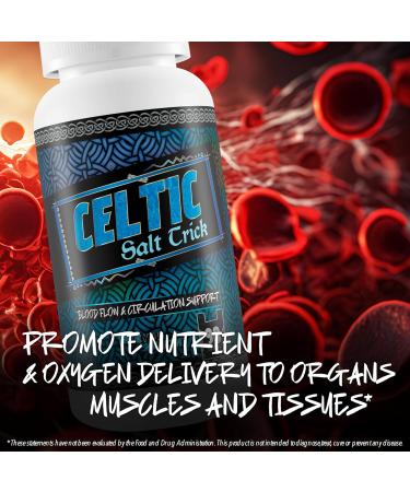 Celtic Salt Trick for Blood Flow - Improved Formula - Our Best Blood Circulation Supplements for Men - Increase Blood Flow Care Blood Circulation Pills - Advanced Blood Flow Support - Buy Online on GoSupps.com
