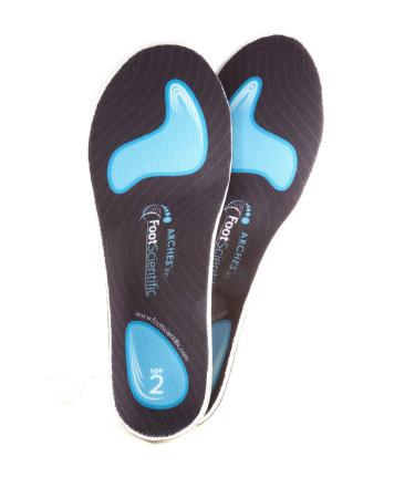 FootScientific  Arches Type 2 (Neutral Support) Orthotic Shoe Insoles  Men s Size 10-10.5 / Women s Size 12-12.5