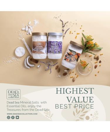 Dead Sea Collection Almond & Vanilla Bath Salts - 970g - Nourishing Essential Body Care - Buy Online on GoSupps.com