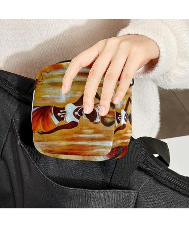 Oil Painting Art African Woman Menstrual Cup Bag | Portable Storage for Teens & Women - Buy Online on GoSupps.com