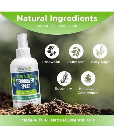 Rocket Pure Natural Cedar Shoe Deodorizer and Foot Spray - Odor Eliminator for Shoes and Feet - Buy Online on GoSupps.com