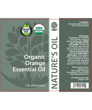 Buy Pure Certified Organic Orange Essential Oil - 1Lb | Therapeutic Grade | International Shipping Available - Buy Online on GoSupps.com