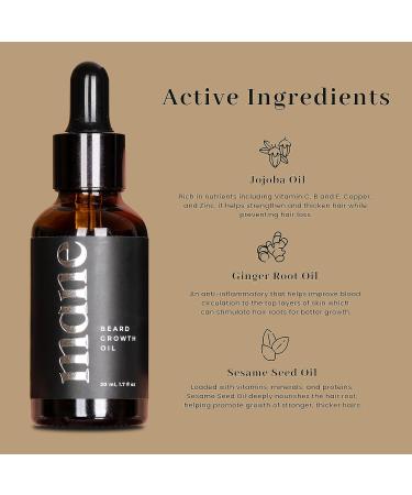 Beard Oil for Men - 30ML Growth Serum with Jojoba & Ginger Root for Fuller Thicker Facial Hair - Best Beard Growth Oil Online - Buy Online on GoSupps.com