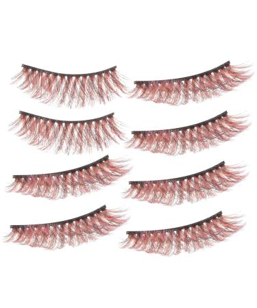 minkissy 4 Pairs Faux Lashes Faux Eyelashes Wedding Nupec Natural False Eyelashes Natural Fake Lashes Women False Eyelashes False Eyelashes Fluffy Make up Fake Eyelashes Miss Imitation