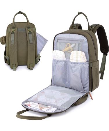 Shop BabbleRoo Baby Diaper Bag/Backpack - Casual Nappy Backpack in Army Green | International Shipping Available - Buy Online on GoSupps.com