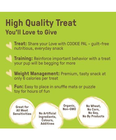 Cookie PAL Dog Treats Organic Soft Bites (Peanut Butter & Apple) Human Grade Dog Treats for Small Dogs & Large Only 6 Calories Puppy Treats Made in Canada 250g (Pk of 3) Peanut Butter Apple 250 Grams (Pack of 3) - Buy Online on GoSupps.com
