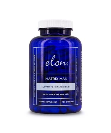 Elon Matrix Man - Hair Growth Vitamins for Men Saw Palmetto & Biotin Hair Vitamins for Thinning Hair Men's Hair Vitamin for Beard Growth Hair Loss Supplement for Men (120 Caps)