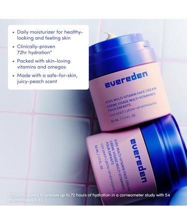 Evereden Kids Happy Face Duo (Cool Peach) - Multi-Vitamin Kids Face Wash and Cream Set - Clean & Vegan Skin Care for Toddlers 3+ - Moisturizing Nourishing & Protective Skin Care Set - Buy Online on GoSupps.com