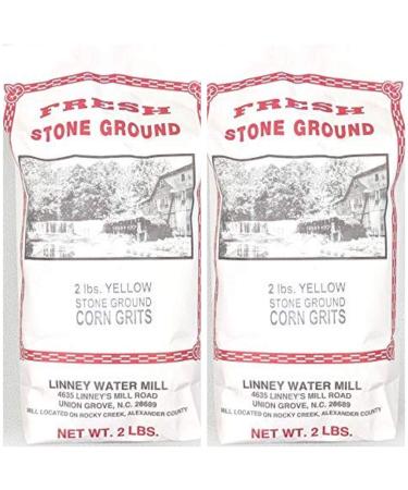 Linney's Water Mill Fresh Stone Ground Yellow Corn Grits 2-2 Lb. Bags Gluten-Free, No Preservatives Since 1936 (2) - Buy Online on GoSupps.com