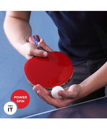 SPORT GAME PRO Ping Pong Paddle with Killer Spin + Case for Free for Beginner and Advanced Players JT Ping Pong Paddle - Red - Buy Online on GoSupps.com