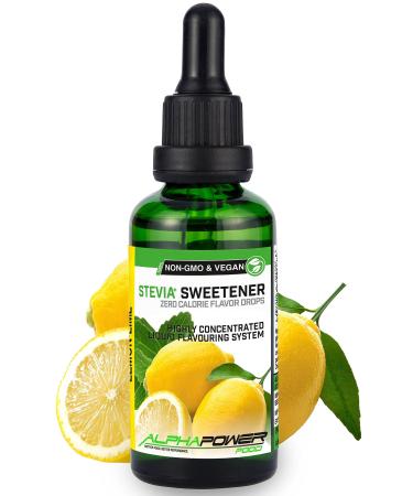 Alphapower Food |Stevia sugar-free flavor drops lemon lime |100% natural liquid aroma + sugar substitute for water muesli desserts smoothies natural ziron lime aroma 50.00 ml - Buy Online on GoSupps.com