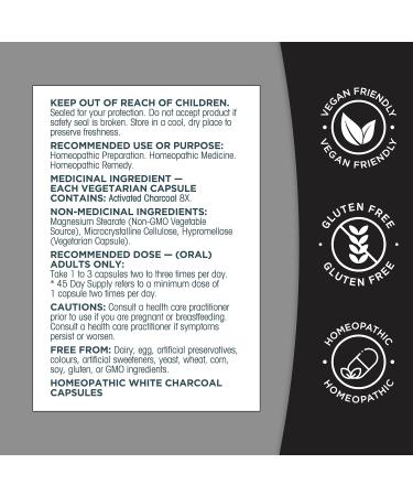 Organika Activated Charcoal- Homeopathic Charcoal Digestive Support Detox Gas and Bloating Support- 90vcaps - Buy Online on GoSupps.com