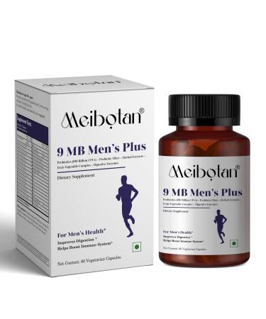 MEIBOTAN Probiotics Plus 100 Billion CFU - 16 Strains - Organic Probiotics - Immune Digestive & Gut Health - Supports Occasional Constipation Diarrhea Gas & Bloating - for Men - 60 Capsules