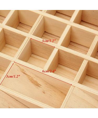Wooden Essential Oil Storage Container Box - 74 Compartment Organizer for 5ml/15ml Bottles - Perfect for Aromatic Oils and Nail Polish - International Shipping Available - Buy Online on GoSupps.com
