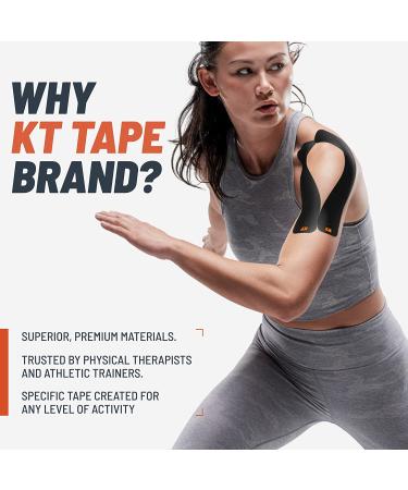 KT Tape Original Jumbo 150 Strip Black Cotton Kinesiology Tape 10 Inch - Pack of 150 - Buy Online on GoSupps.com