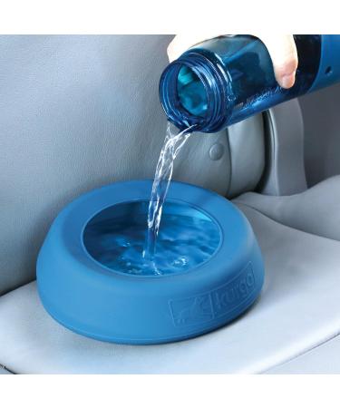 Kurgo Splash-Free Hiking Water Bowl for Dogs | BPA-Free 710ml | Perfect for Food & Water on the Go - Blue - Buy Online on GoSupps.com