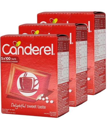 Canderel refill pack I sweetener tabs for refilling I 3x 500 pieces in a value pack I plus PharmaPerle giveaway 500 pieces (pack of 3)